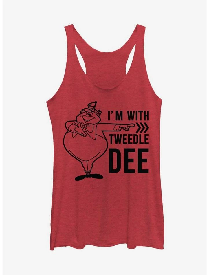 Coupon 😉 Disney Alice In Wonderland Tweedle Dee Dum Dee 👧 Girls Tank 🔥