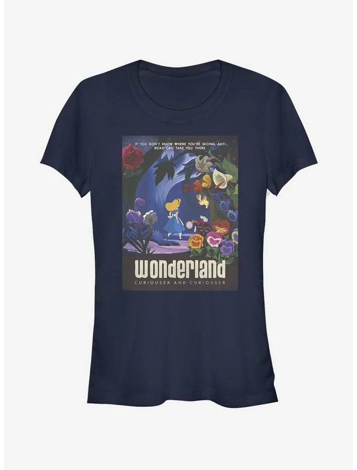 Flash Sale 🛒 Disney Alice In Wonderland Curiouser 👧 Girls T-Shirt 🔥