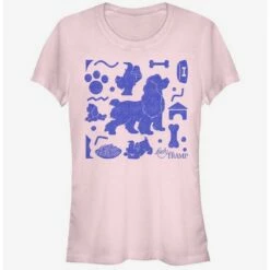 Deals 🤩 Disney Lady And The Tramp Figures 👧 Girls T-Shirt ✔️