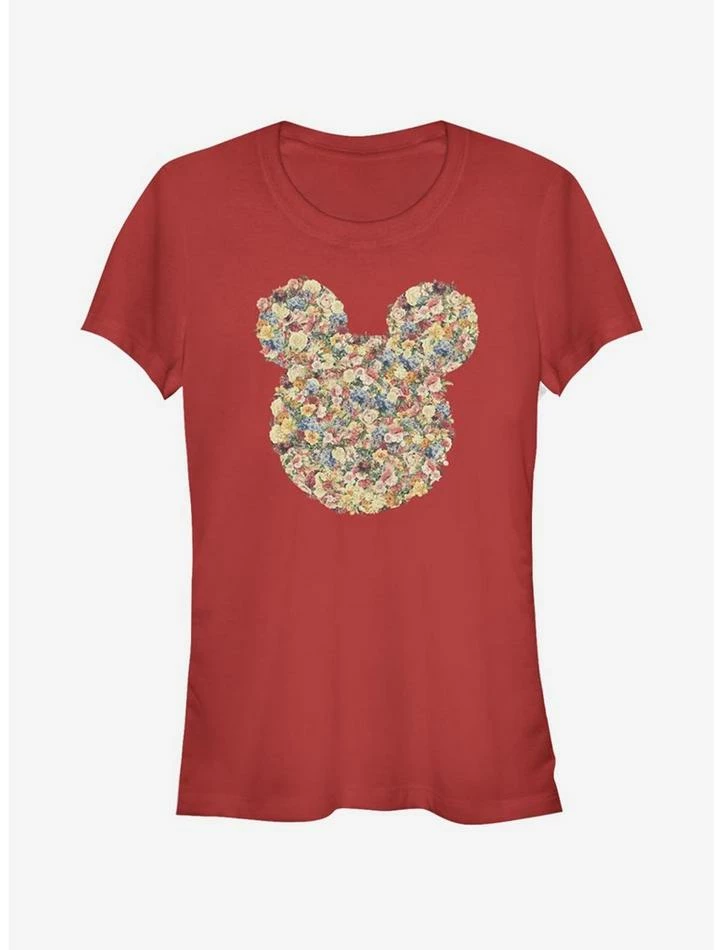 New โค๏ธ Disney Mickey Mouse Floral Mickey Head ๐ง Girls T-Shirt ๐งจ - Image 3