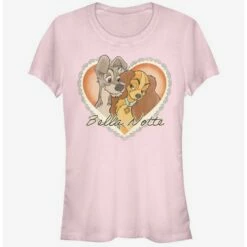 Best reviews of ❤️ Disney Lady And The Tramp Vintage Valentine 👧 Girls T-Shirt 💯