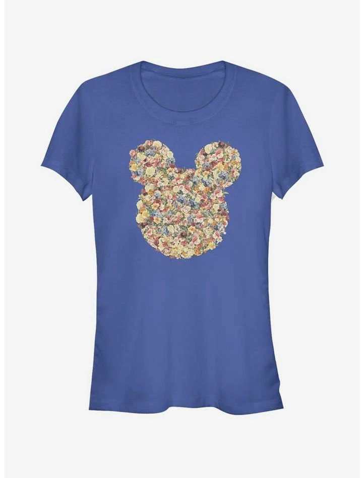 New โค๏ธ Disney Mickey Mouse Floral Mickey Head ๐ง Girls T-Shirt ๐งจ - Image 2