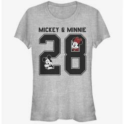 Deals 🧨 Disney Mickey Mouse Mickey Minnie Collegiate 👧 Girls T-Shirt 🤩