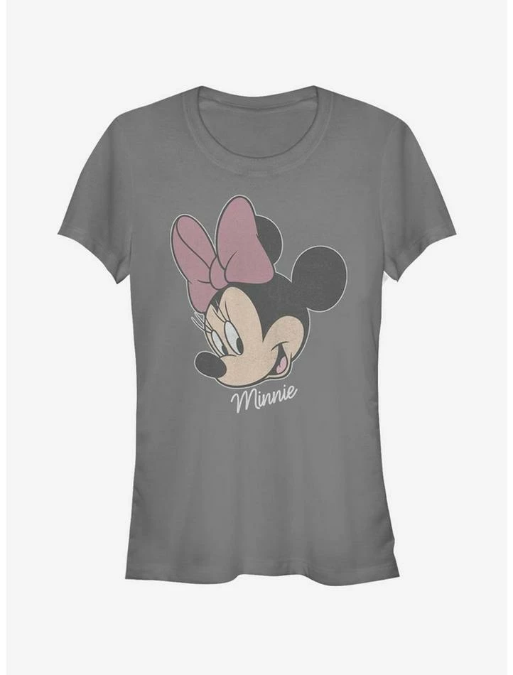 Coupon 🎁 Disney Mickey Mouse Minnie Big Face Distressed 👧 Girls T-Shirt 👏 - Image 2