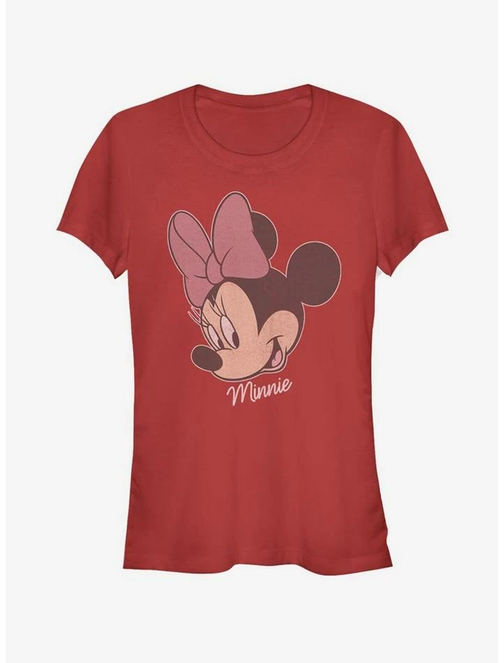 Coupon 🎁 Disney Mickey Mouse Minnie Big Face Distressed 👧 Girls T-Shirt 👏 - Image 3