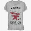 New 🎁 Disney Lilo & Stitch Warning Drawing Sitch 👧 Girls T-Shirt 😉