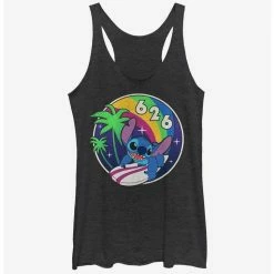 Best Sale 🥰 Disney Lilo & Stitch Retro Rainbow 👧 Girls Tank 🌟