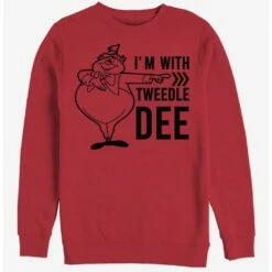 Best reviews of 😉 Disney Alice In Wonderland I'm With Tweedle Dee Crew Sweatshirt 🧨