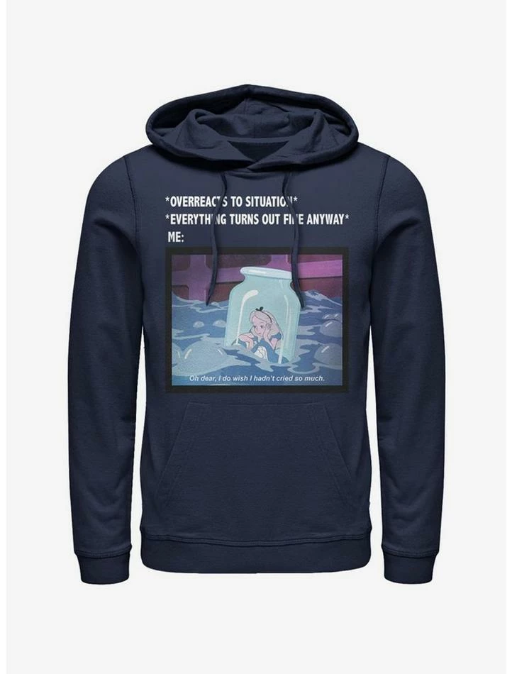 Flash Sale 🌟 Disney Alice In Wonderland Anxiety Meme Hoodie 😀