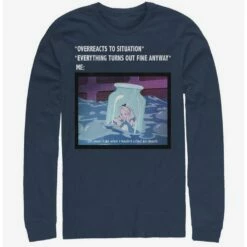 Cheap 🔔 Disney Alice In Wonderland Anxiety Meme Long-Sleeve T-Shirt 🔥