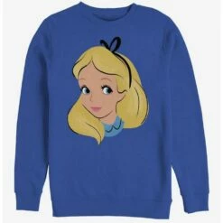 Outlet 👏 Disney Alice In Wonderland Big Face Crew Sweatshirt 🔔