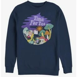 Deals ⭐ Disney Alice In Wonderland Tea Time Filled Crew Sweatshirt 😍