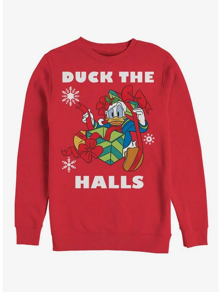 Best Sale ๐ฅ Disney Donald Duck Holiday Duck Crew Sweatshirt ๐