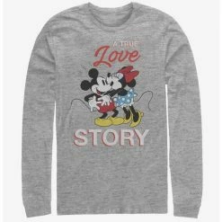 Promo 😍 Disney Mickey Mouse True Love Story Long-Sleeve T-Shirt 🌟