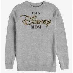 Wholesale 🌟 Disney Classic Leopard Disney Logo Mom Crew Sweatshirt 😉