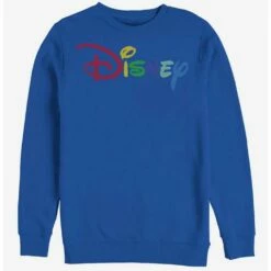 Outlet 🛒 Disney Classic Multicolor Disney Logo Crew Sweatshirt 😍