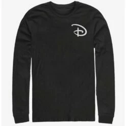 Outlet 🥰 Disney Classic Disney D Logo Pocket Long-Sleeve T-Shirt ⭐