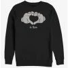 Best deal ✨ Disney Mickey Mouse Glove Heart Crew Sweatshirt 🛒