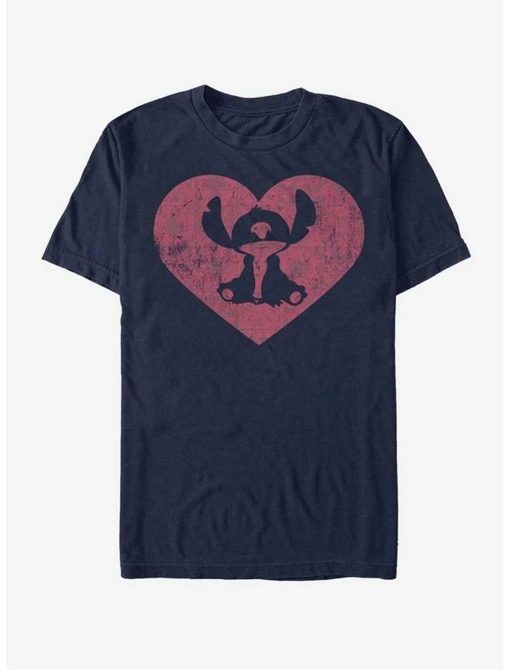 Hot Sale ⭐ Disney Lilo & Stitch Stitch Heart T-Shirt 🎉
