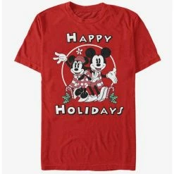 Deals 😍 Disney Mickey Mouse Holiday Mickey & Minnie T-Shirt 🤩
