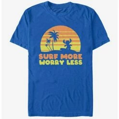 Coupon ✔️ Disney Lilo & Stitch Stitch Surf More Worry Less T-Shirt 😍