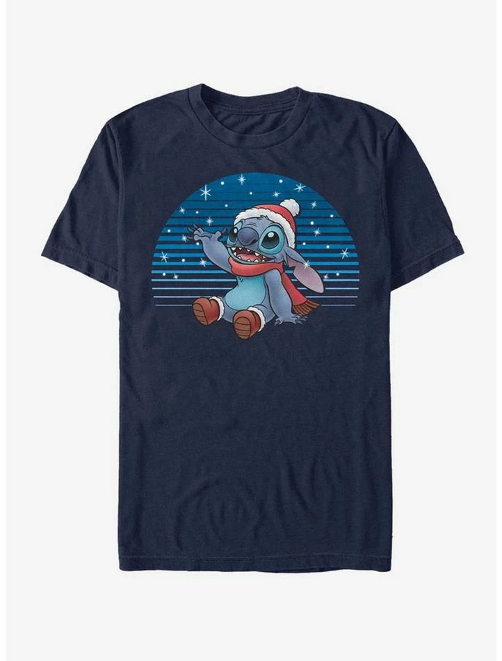 Outlet ✔️ Disney Lilo & Stitch Holiday Snowing Stitch T-Shirt ✔️