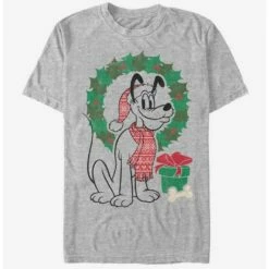 Top 10 ⭐ Disney Pluto Holiday 🔔 Christmas Wreath Pluto T-Shirt 👏