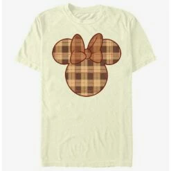 New 😍 Disney Mickey Mouse Fall Plaid Minnie T-Shirt 😍