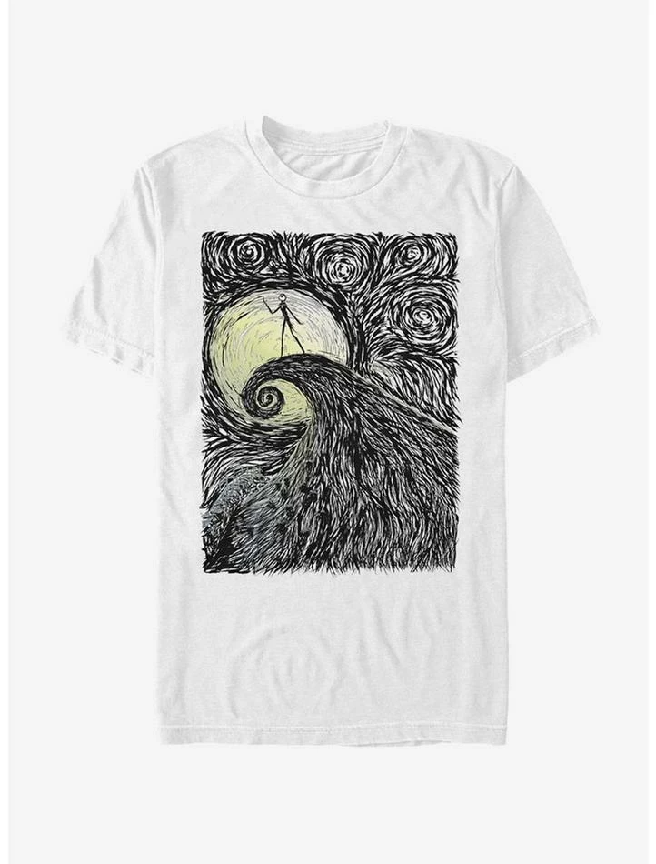 Coupon ๐งจ The Nightmare Before ๐ Christmas Spiral Hill T-Shirt โญ - Image 2