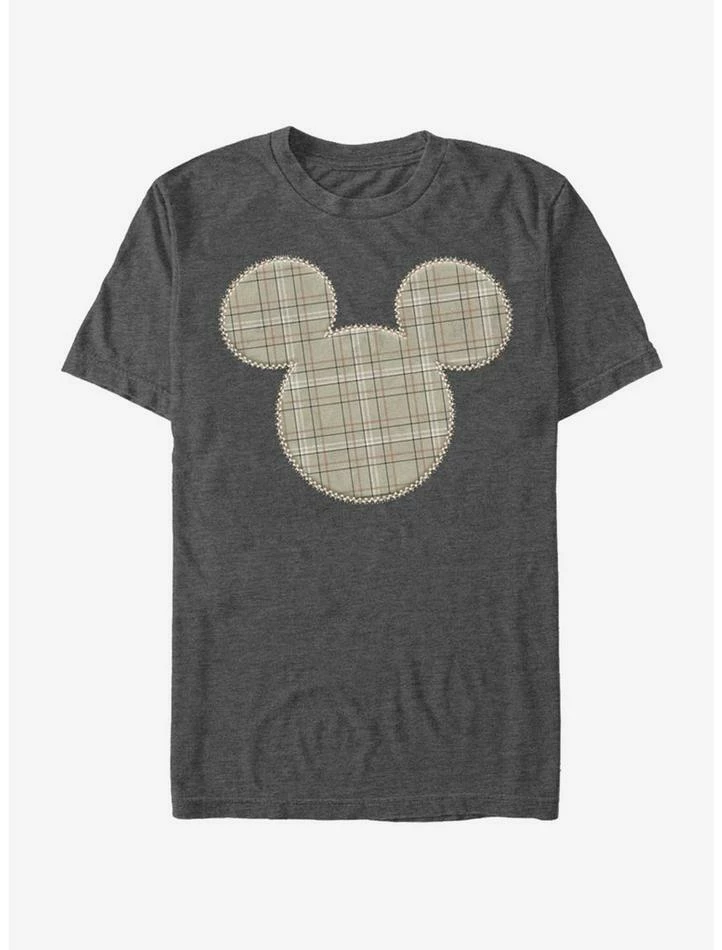Best deal ๐ Disney Mickey Mouse Plaid Patch Mickey T-Shirt ๐