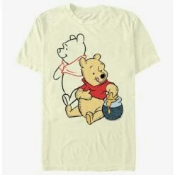 Best Pirce 🎁 Disney Winnie The Pooh Pooh Line Art T-Shirt ⭐