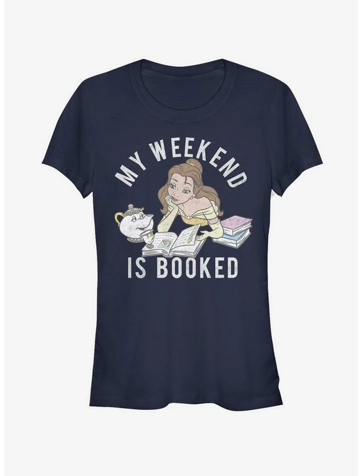 Deals 🎉 Disney Beauty And The Beast Booked 👧 Girls T-Shirt 😍
