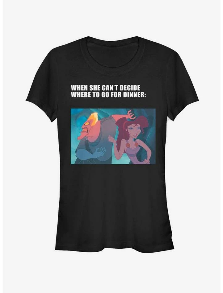 Budget ๐ Disney Hercules Hades Dinner Meme ๐ง Girls T-Shirt ๐ฅฐ