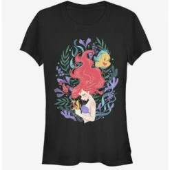 Budget 😉 Disney The Little Mermaid Sea Plants 👧 Girls T-Shirt 💯