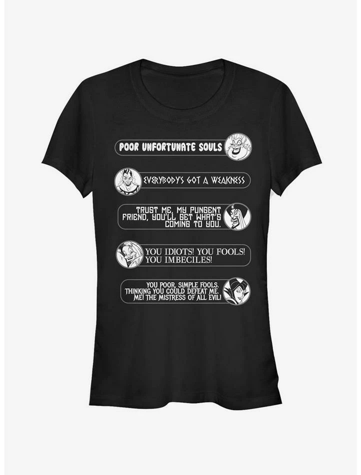 Best reviews of ⭐ Disney Villains Villain Quotes 👧 Girls T-Shirt 🎉