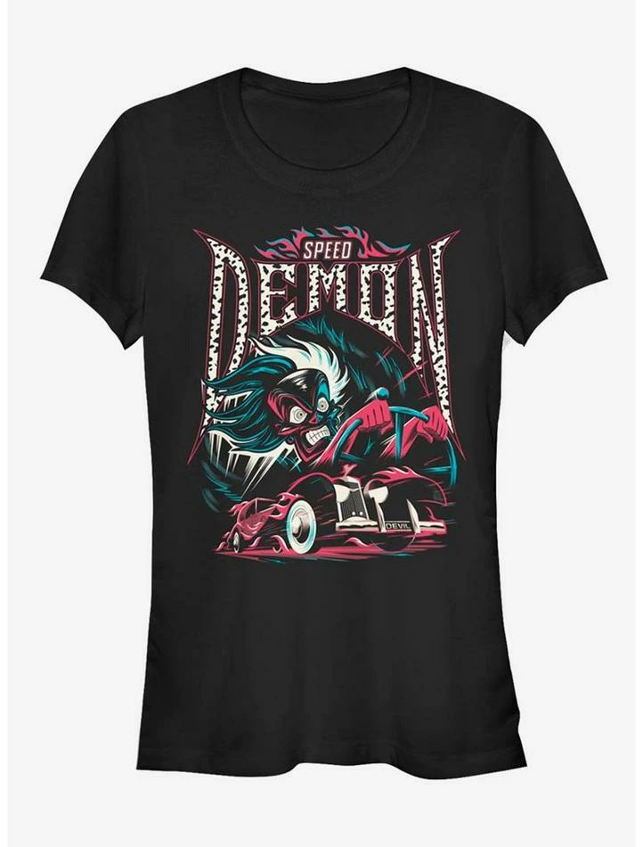 Cheap ๐ Disney Villains Cruella De Vil Speed Demon ๐ง Girls T-Shirt ๐