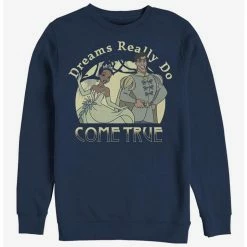 Cheapest ⌛ Disney The Princess And The Frog Dreams Do Come True Crew Sweatshirt 🛒
