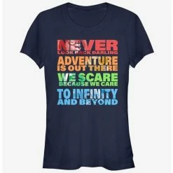 Promo 🎉 Disney Pixar Rainbow Of Quotes 👧 Girls T-Shirt ❤️