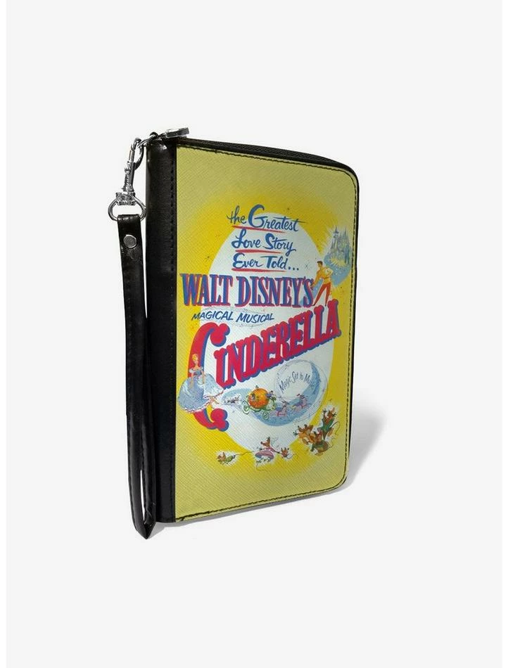 Budget ❤️ Disney Classic Walt Disneys Magical Musical Cinderella Movie Poster Zip Around Rectangle Wallet 💯