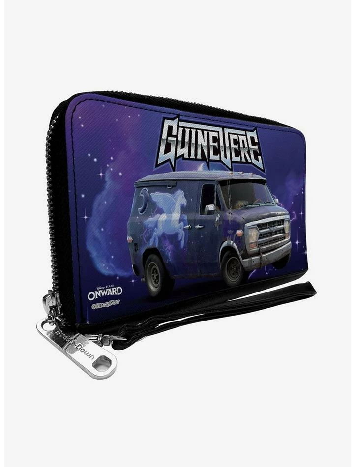Cheapest 🤩 Disney Pixar Onward Barley Lightfoots Van Guinevere Galaxy Purples Zip Around Rectangle Wallet 🎁