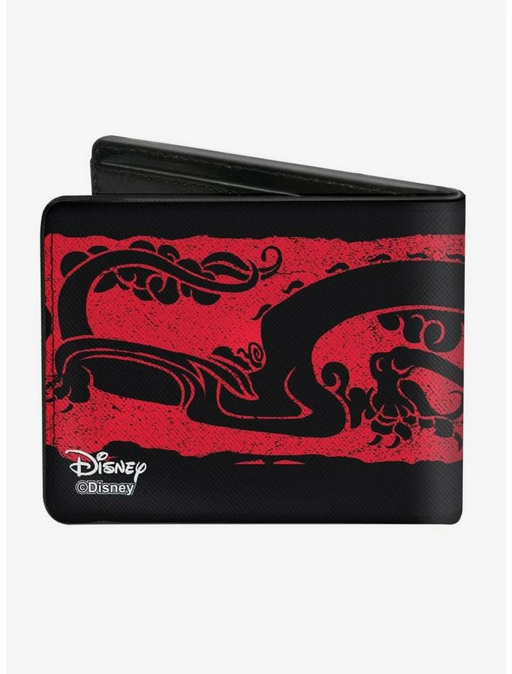 Brand new 👍 Disney Mulan Dragon Block Print Black Red Bifold Wallet 🛒 - Image 2