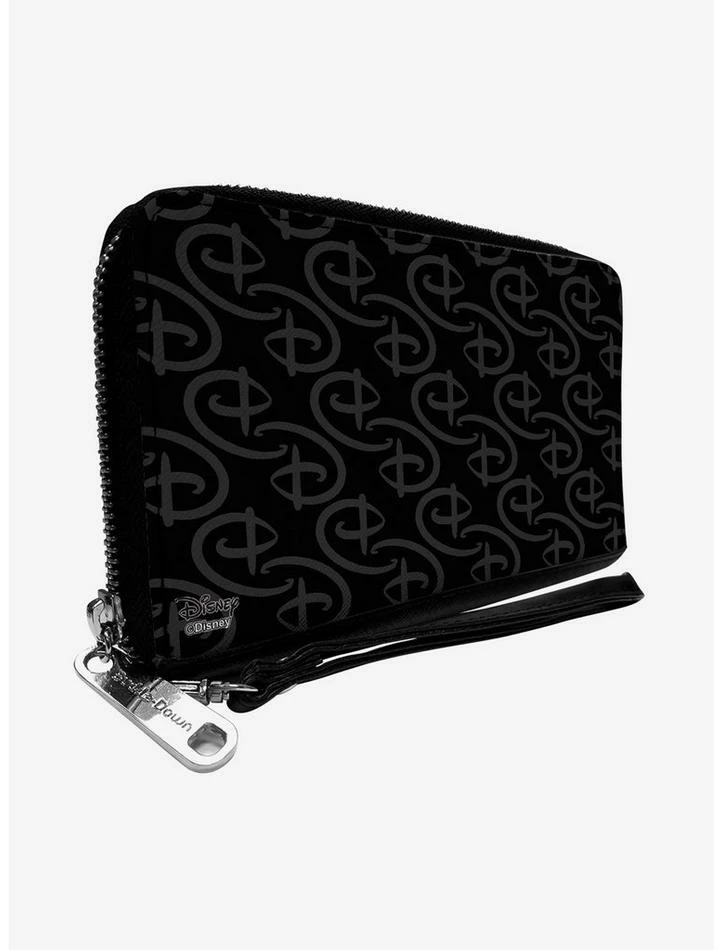 Budget 💯 Disney Signature D Monogram Black Zip Around Wallet 🌟