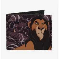 Coupon ๐ Disney The Lion King Scar Pose Elephant Graveyard Bones Bifold Canvas Wallet ๐ฏ