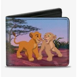 Cheap ๐ Disney The Lion King Young Simba Nala Bifold Wallet โจ