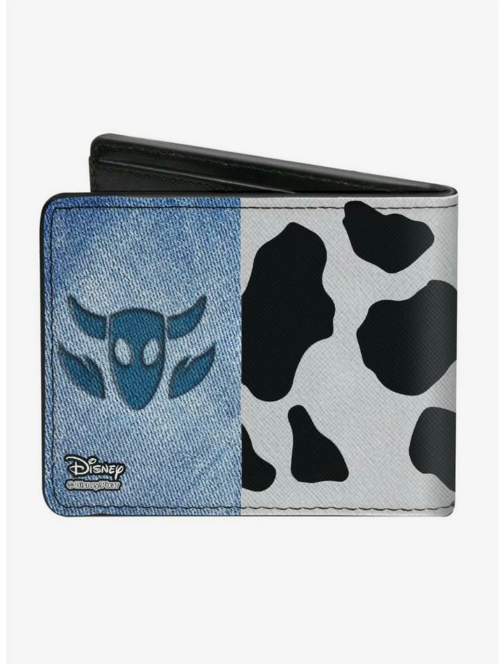 Top 10 💯 Disney Pixar Toy Story Woody Denim Cowboy Bull Icon Cow Print Bifold Wallet ❤️ - Image 2