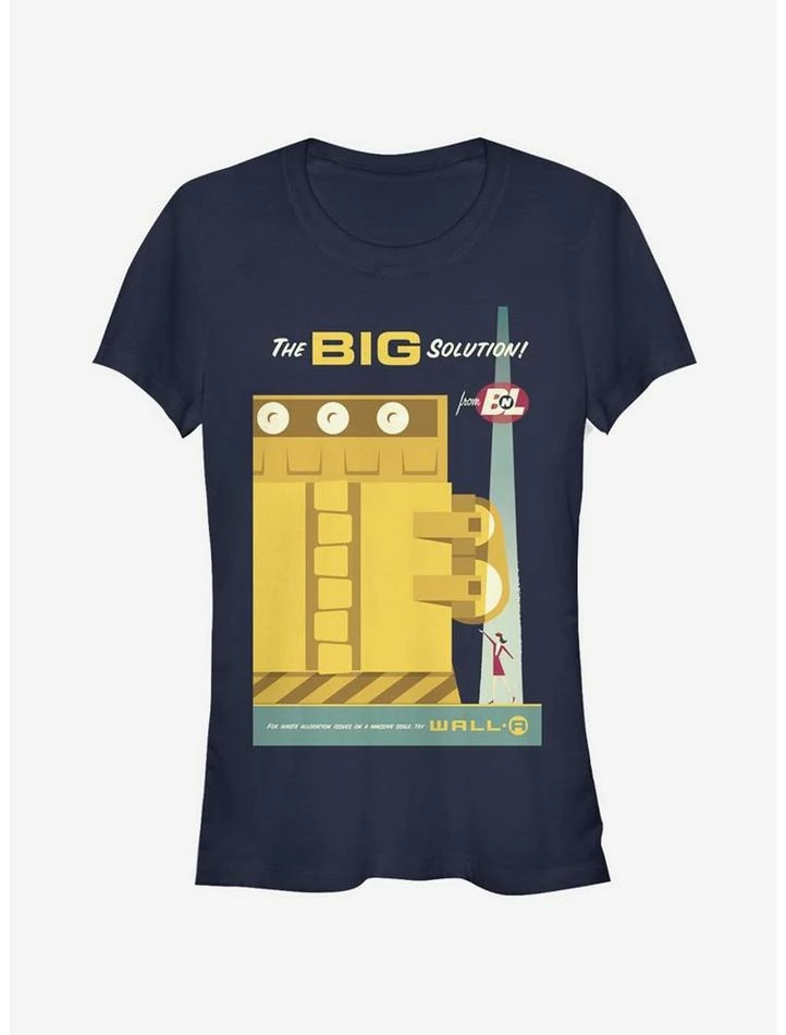 Flash Sale 👍 Disney Pixar Wall-E Big Solution Poster 👧 Girls T-Shirt 😉