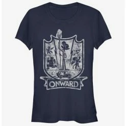 Best Sale ๐ Disney Pixar Onward Onward Crest ๐ง Girls T-Shirt ๐งจ