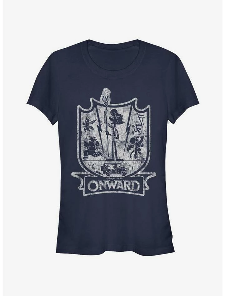 Best Sale ๐ Disney Pixar Onward Onward Crest ๐ง Girls T-Shirt ๐งจ