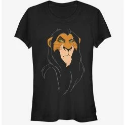 New 🎉 Disney The Lion King Big Face Scar 👧 Girls T-Shirt 🎁