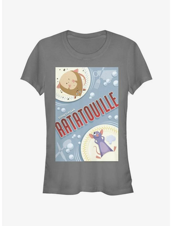 New 🤩 Disney Pixar Ratatouille Rat Plated Poster 👧 Girls T-Shirt 🎉